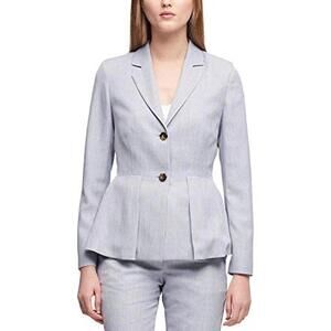 DKNY Womens Peplum Two Button Blazer Size 8